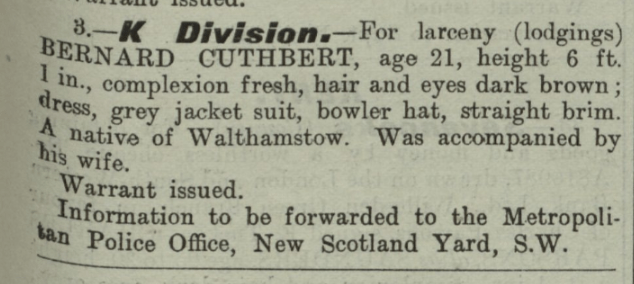 From the Police Gazette